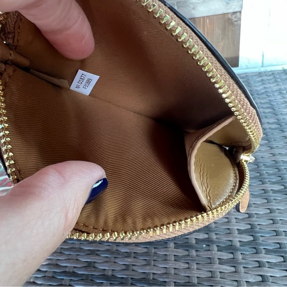 Coach Bags Coach Rainbow Glitter Tan Coin Case Bag Charm Pride